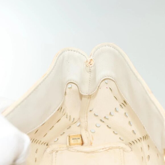 CHANEL Chain Shoulder Bag Enamel Ivory Gold CC Auth 136726 - Picture 13 of 16